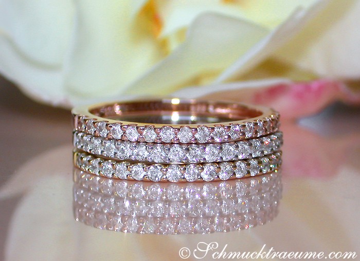 Three Cute Diamond Eternity Rings