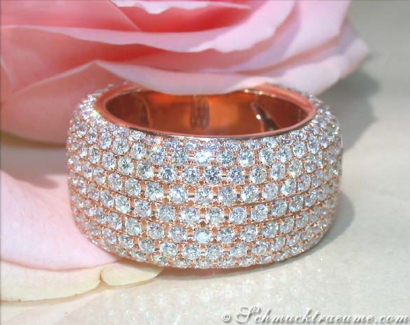 Exquisite Diamond Eternity Ring in Rose gold